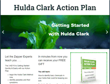 Tablet Screenshot of huldaclarkactionplan.com